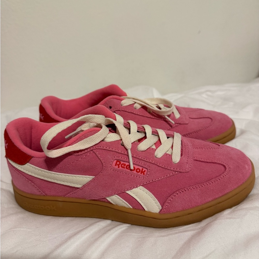 Reebok Pink and White Casual Sneakers